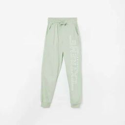 Fame Forever by Lifestyle Kids Sage Green Cotton Printed Trackpants-image-59