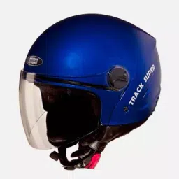 Studds Flame Blue Medium (570 mm) Open Face Helmet, Track Super-image-77