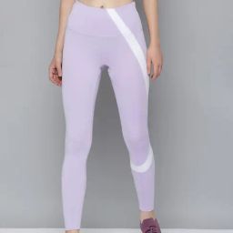 Reebok Purple Printed Sports Tights-image-64