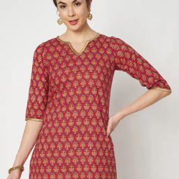 Studiorasa Maroon Maroon Regular Fit Printed Kurti-36