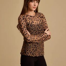 Kazo Beige Self Design Top-image-44