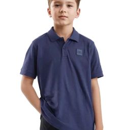 Rare Ones Boys Blue Cotton Applique Polo T-Shirt-picture-40