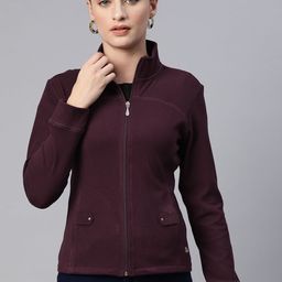 Nayam By Lakshita Fleece Stand Collar Sporty Jacket-picture-13