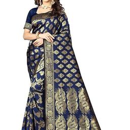 SAADHVI Woven Design Zari Pure Silk Kanjeevaram Saree-image-100