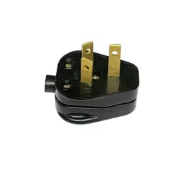 Kundip 3 Pin Plug Top 10A Flat China/AUS/NZ Black, K-99-20