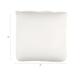 The White Willow White Solid Memory Foam Cushion - Set of 1 image 3