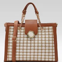 Mast & Harbour Geometric Printed Structured Handheld Bag-picture-19