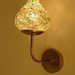 SOMIL White & Blue Printed Glass Cylinder Shaped Wall Lamp-image-53