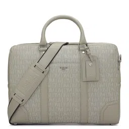 Da Milano Men Textured Leather Laptop Bag-image-2