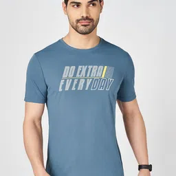 Ajile by Pantaloons Men Typography Printed Round Neck Slim Fit T-shirt-image-66