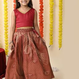BAESD Girls Ready to Wear V-Neck Lehenga & Blouse-picture-26