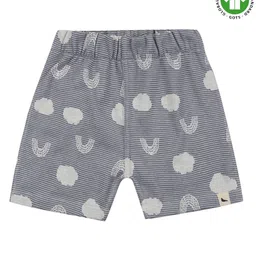 Turtledove London Organic Cotton Knee Length Shorts Rainbow Print - Blue-picture-48