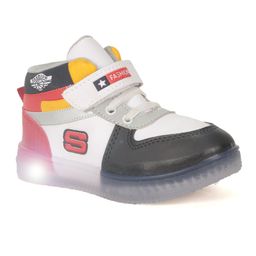 Lil Lollipop Colour Blocked LED Shoes With Velcro Closure - Red-image-39