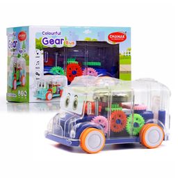 Aditi Toys Transparent Gear Bus For Kids, Mini School Bus With Tinkling Sound And Light Toy  (Dark Blue)-17