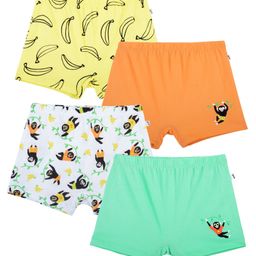 Plan B Cotton Pack Of 4 Baby Monkey Printed Bloomers - Multi Colour-image-4