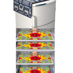 Dakshya Industries Fridge Top Cover and Fridge Mat Combo Set of 5-picture-23