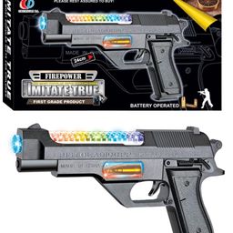 Sanjary Battery Operated Machine Gun with Light and Flashing Sound for Kids color design may vary-25