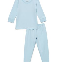 Mackly Full Sleeves Solid Thermal Tee & Pant Set - Sky Blue-image-1
