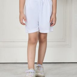 Mini & Ming Cotton Solid Shorts - White-image-81