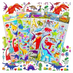 FunBlast 3D Dinosaur Theme Puffy Stickers Set of 4 Sheets Random Design-image-5