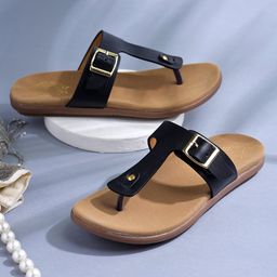 Shoetopia Colour Blocked Sandals - Black-image-93
