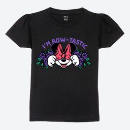 Wear Your Mind Girls Minnie Mouse Graphic Printed Round Neck Cotton T-shirt-image-89