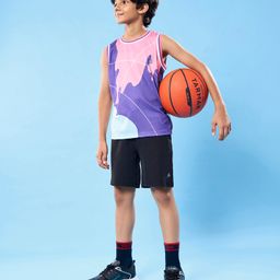 Pine Active Knit Sleeveless High Stretch T-Shirt With Color Block Design - Multicolor image 2