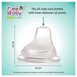 BeeBaby Replacement Anti-Colic Soft Silicone Sippy Spout Nipple with Storage Case - Pack of 2 image 4
