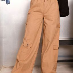 SASSAFRAS Women High-Rise Cargos Trousers-picture-8