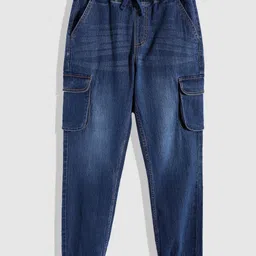 YK Boys Solid Jogger Jeans-picture-1