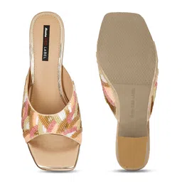 Bata Embellished Open Toe Block Heels image 4