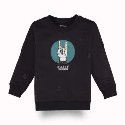 Gini & Jony Boys Black Graphic Full Sleeves Sweatshirts & Hoodies-image-48