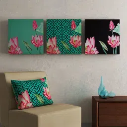 SEJ by Nisha Gupta Multicolor Framed Wall Arts - Set of 3-image-97