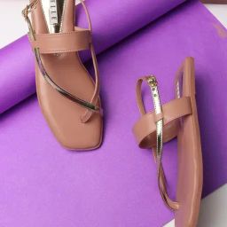 Elle Women's Peach Toe Ring Sandals-image-51