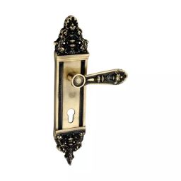 Harrison Imperial 350 mm Brass Antique Finish Mortise Handle Set Complete Pack, 47743-42