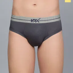 HRX by Hrithik Roshan Pack Of 2 Mid Rise Basic Briefs HRX_BRF_002_GR_YLW_2PC-image-96