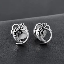 Voylla Silver Statement Grace of Ganesha Stud Earrings-picture-40
