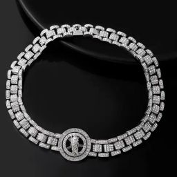 Voylla Silver Eclipse Luxe American Diamond Chain-picture-11