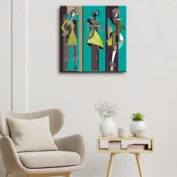 999store Multicolor Three Ladies Wall Painting-15