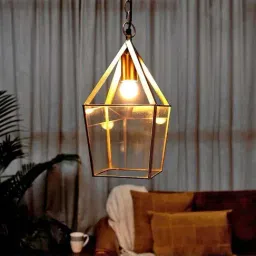 Home4U Gold Hanging Light - Set of 1-31