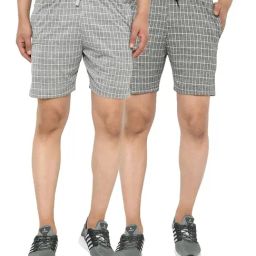 Vimal Jonney Multicolor Cotton Shorts - Pack of 2-image-73
