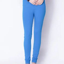 Dollar Missy Sea Blue Cotton Leggings-image-96