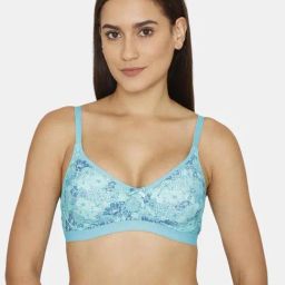 Zivame Blue Printed Padded Bra-image-88