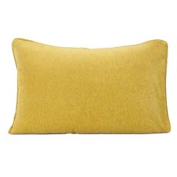 Maspar Colorart Charlotte Solid Yellow Cotton Blend Pillow Covers - Set of 2-image-5
