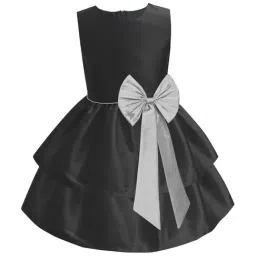 A.T.U.N. Girls Black & Silver Regular Dress-image-93