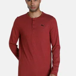 Puma Maroon Cotton Regular Fit SweatShirt-26