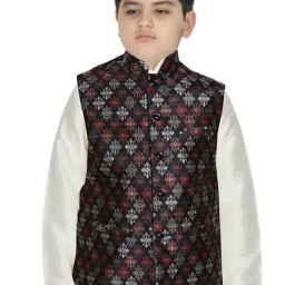 SG Yuvraj Kids Navy Checks Nehru Jacket-image-43