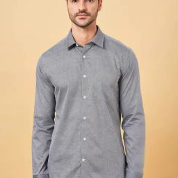 Byford by Pantaloons Caviar Cotton Slim Fit Texture Shirt-picture-45