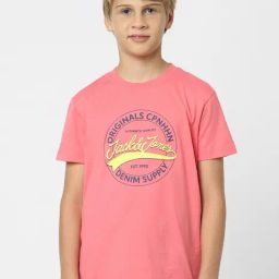 Jack & Jones Junior Pink Printed T-Shirt-picture-48