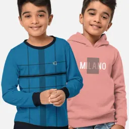HELLCAT Turquoise & Pink Printed Full Sleeves T-Shirt (Pack Of 2)-picture-39